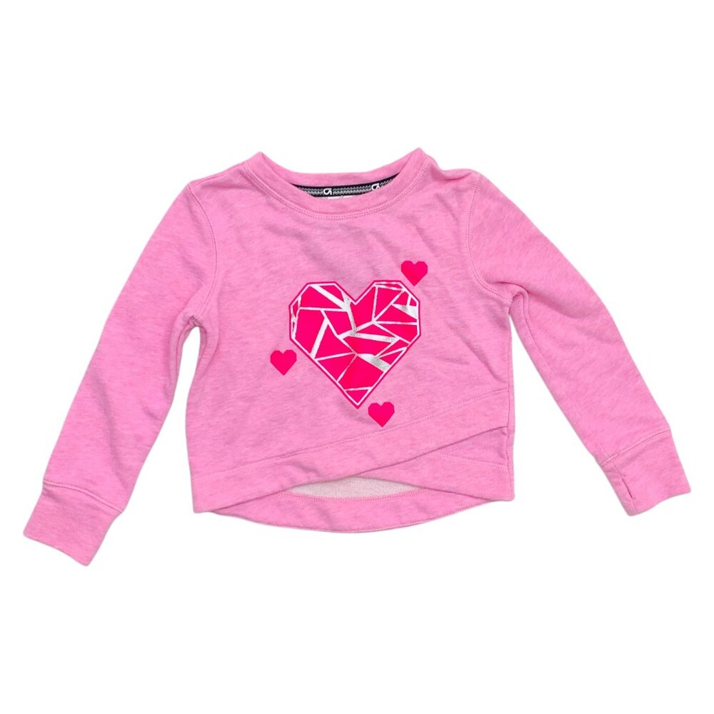 Gap Fit, Size 4/5 Years, l/s cotton sweatshirt, Heart Valentine